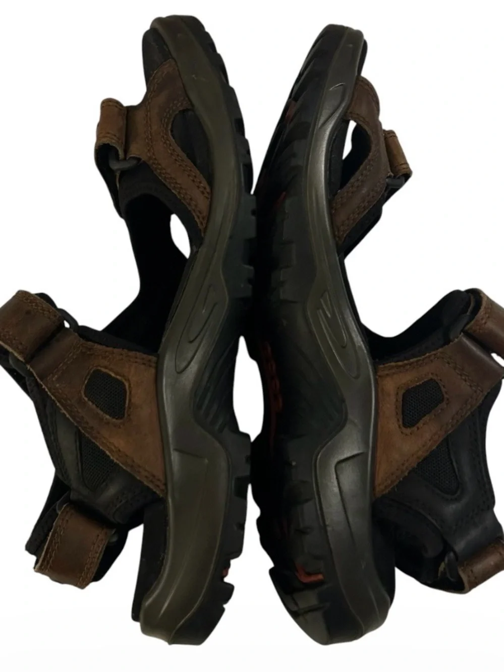 ECCO Yucatan Offroad Sandals Mens 43 US 9.5/10 Brown Leather Hiking Sport